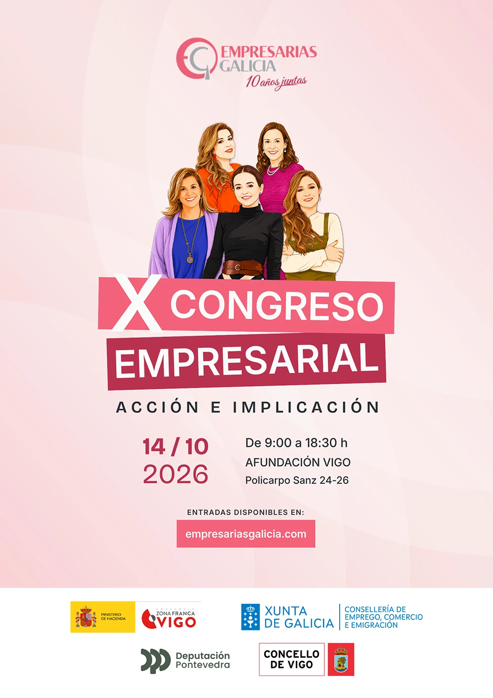 Cartel X Congreso Empresarial Empresarias Galicia