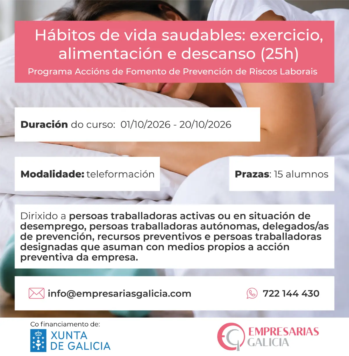 Cartel Curso Hábitos de Vida Saludable